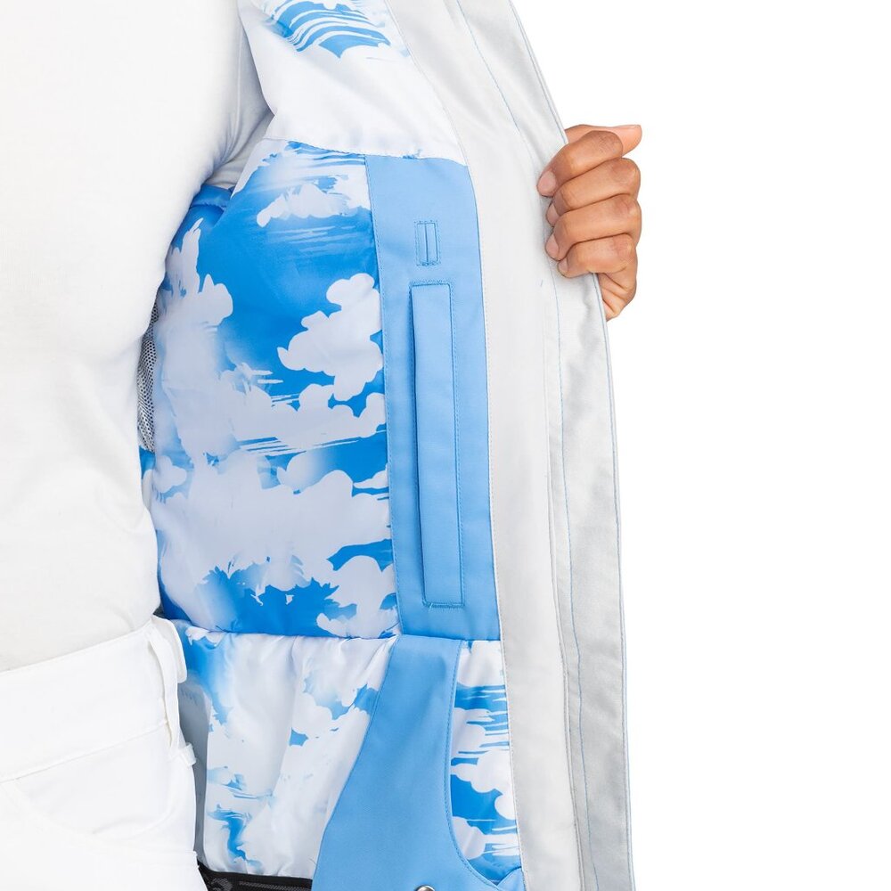 NWT Women's Roxy Jetty Block Azure Blue Clouds Snowboard Jacket Large - Picture 4 of 15